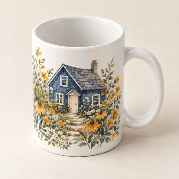Little Cottage Ceramic Mug — alternate detail view
