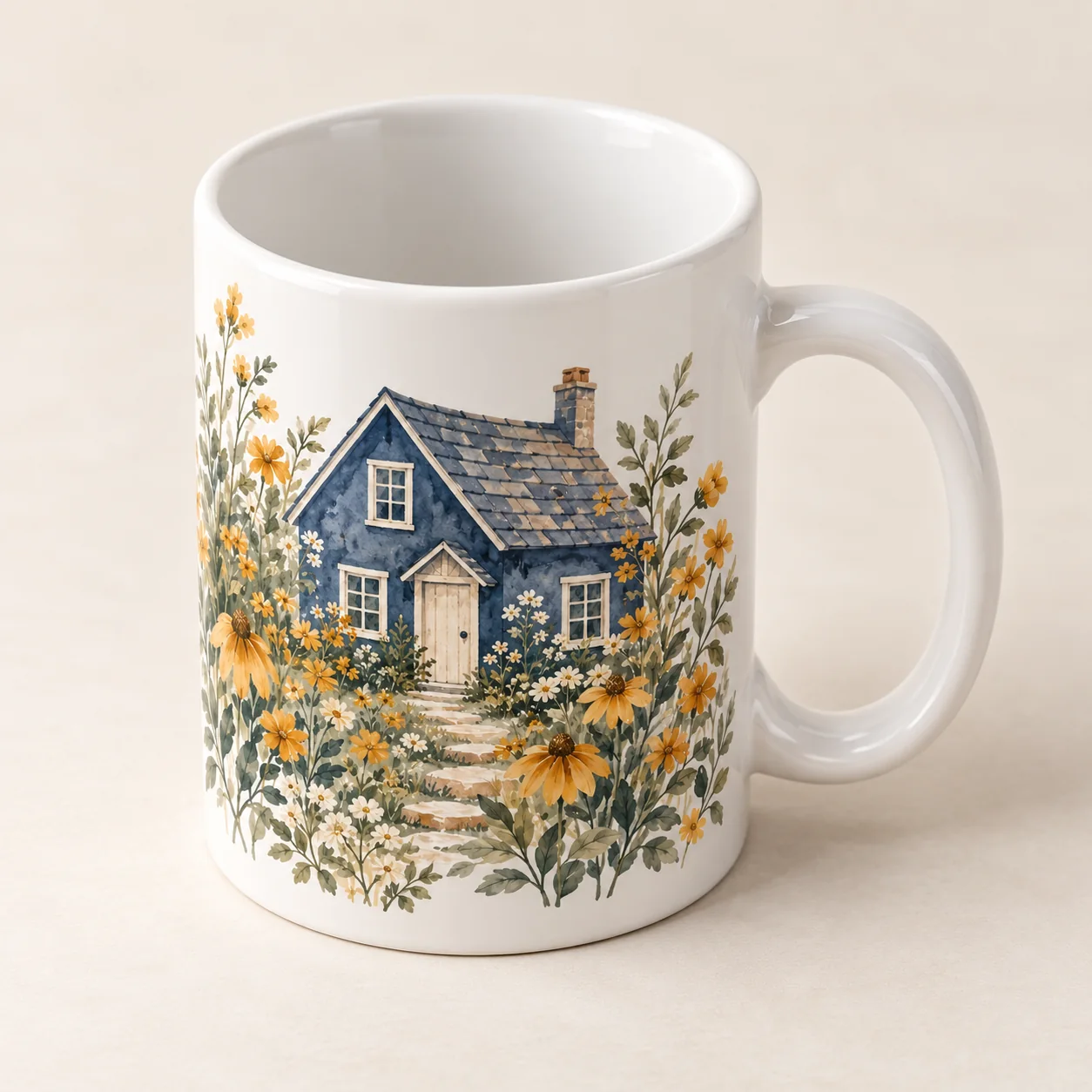 Little Cottage Ceramic Mug — alternate detail view