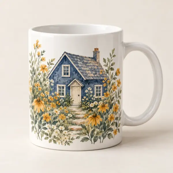Little Cottage Ceramic Mug — main product view