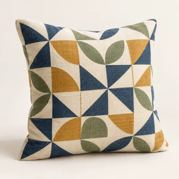 Patchwork Garden Square Throw Pillow — main product view