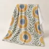 Ochre Sunburst Velveteen Plush Blanket — main product view