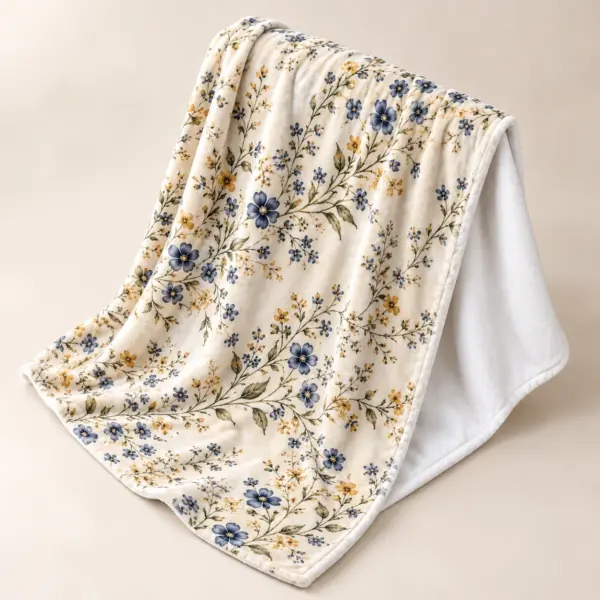 Meadow Paths Velveteen Plush Blanket — alternate detail view