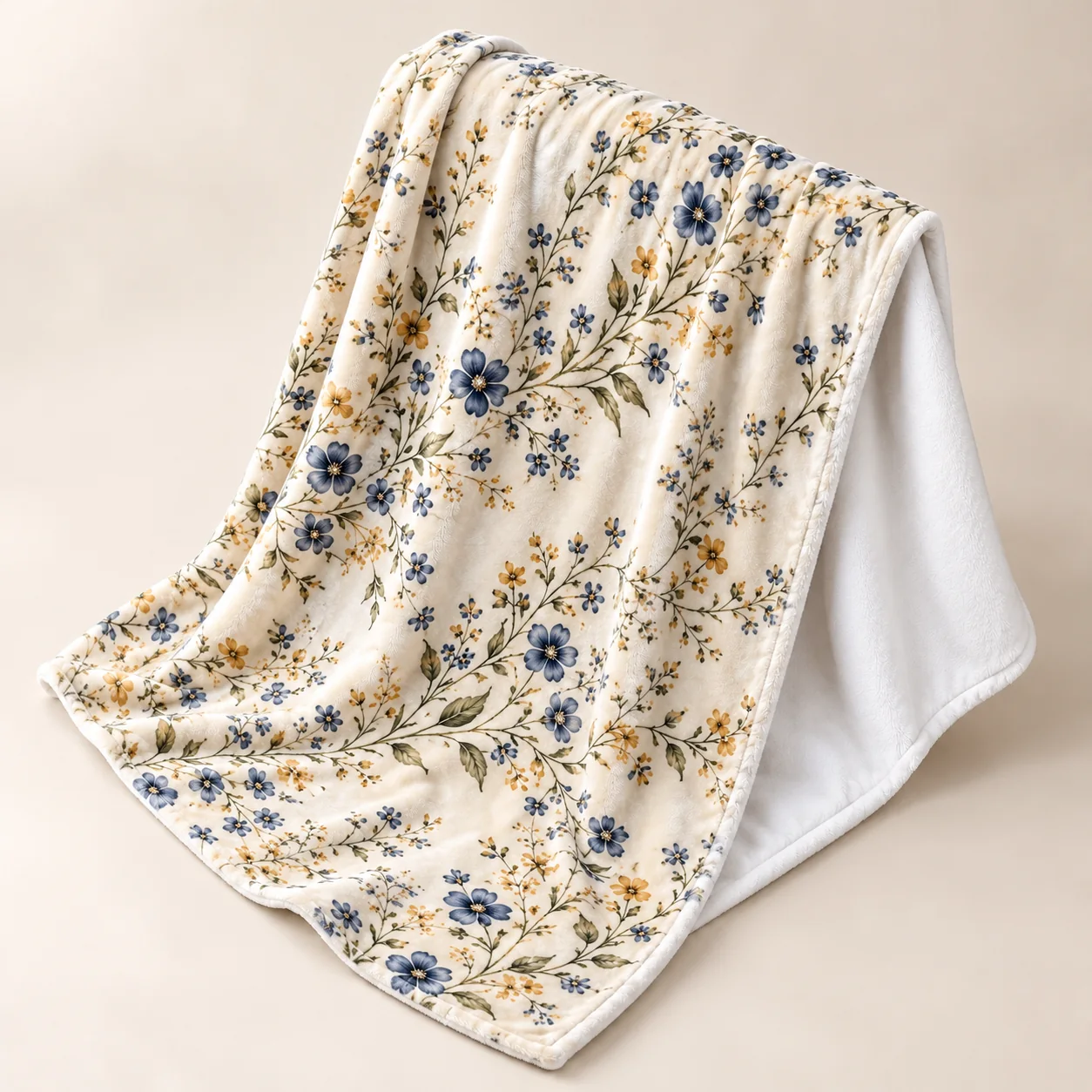Meadow Paths Velveteen Plush Blanket — alternate detail view