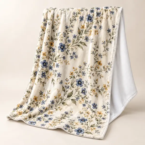 Meadow Paths Velveteen Plush Blanket — main product view