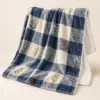 Cottage Check Velveteen Plush Blanket — main product view