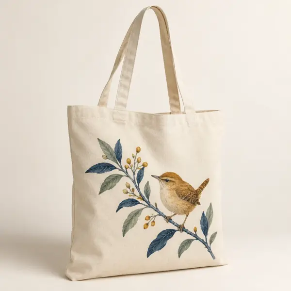 Little Wren Natural Cotton Tote — main product view