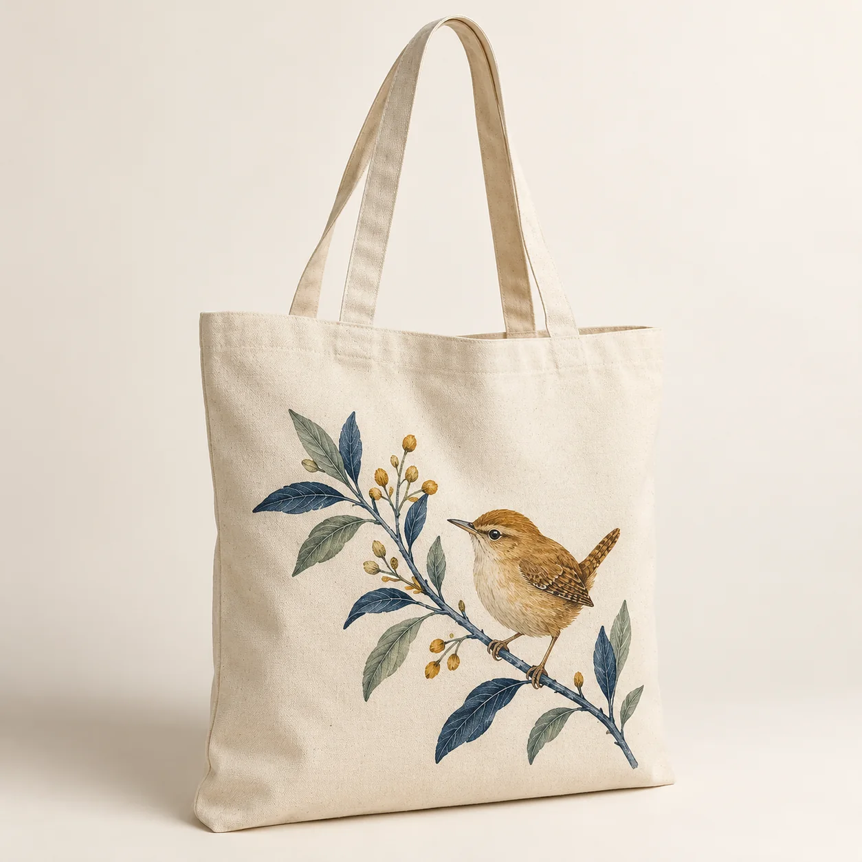 Little Wren Natural Cotton Tote — main product view