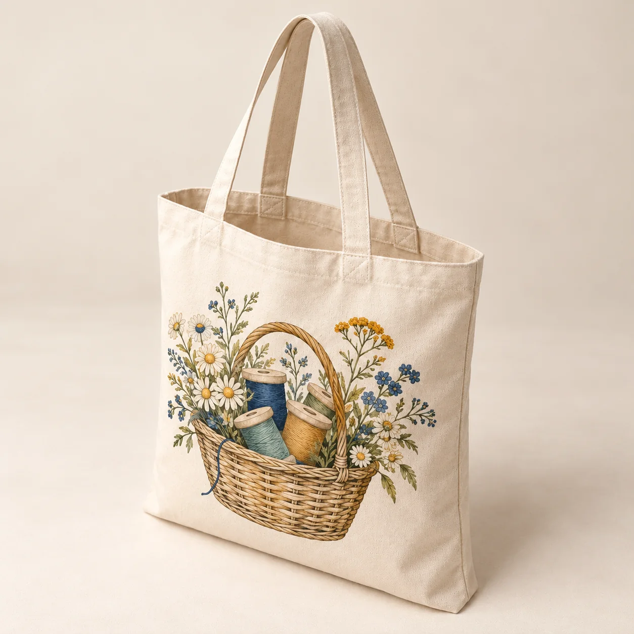 Maker Basket Natural Cotton Tote — alternate detail view