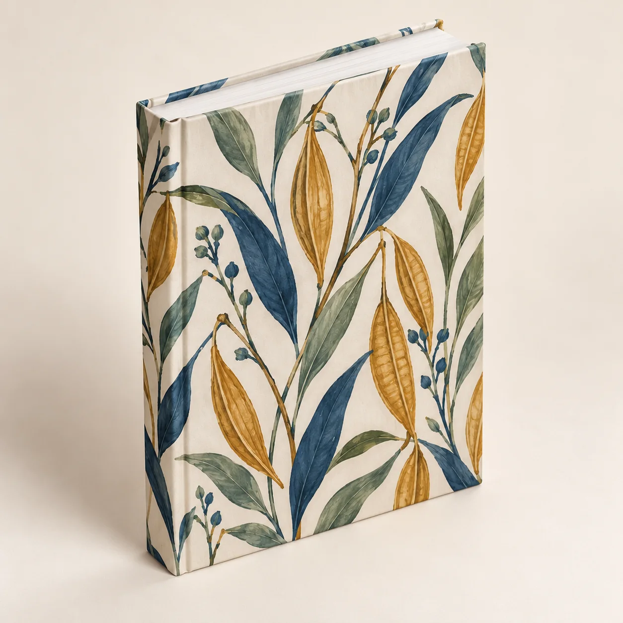 Golden Seedpods Matte Hardcover Journal — alternate detail view