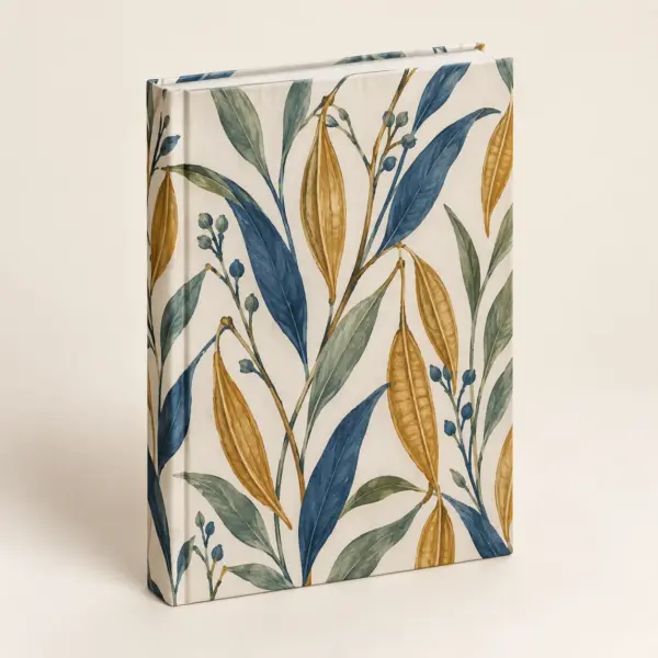 Golden Seedpods Matte Hardcover Journal — main product view