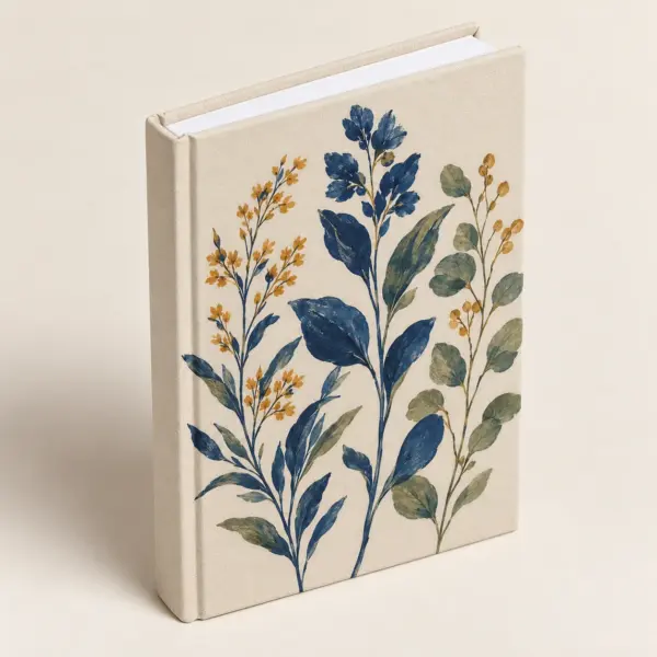 Wildflower Study Matte Hardcover Journal — alternate detail view