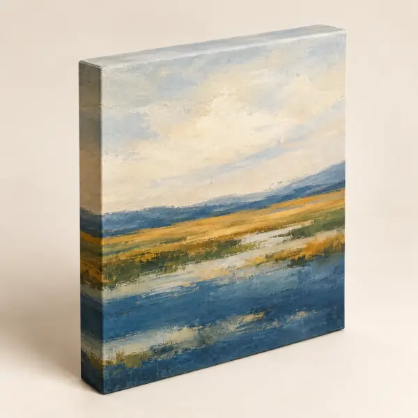 Fields at Dusk Stretched Canvas Print — alternate detail view