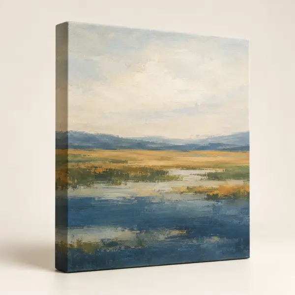 Fields at Dusk Stretched Canvas Print — main product view