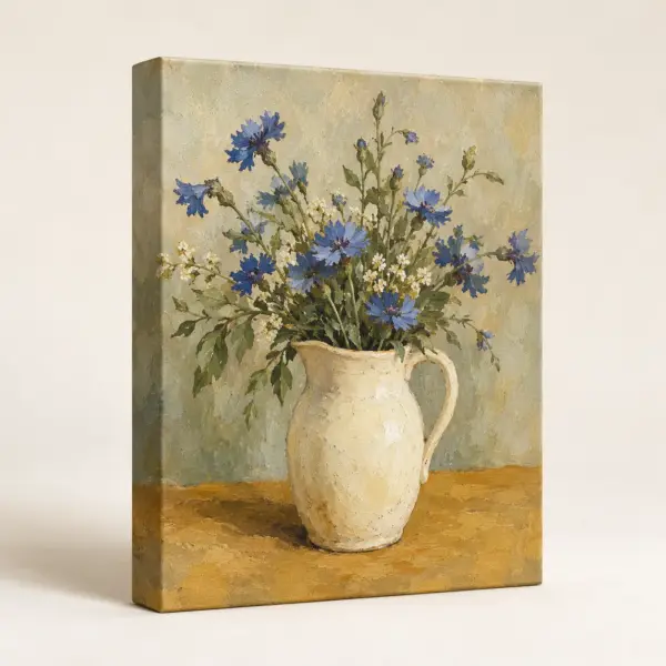 Garden Still Life Stretched Canvas Print — main product view