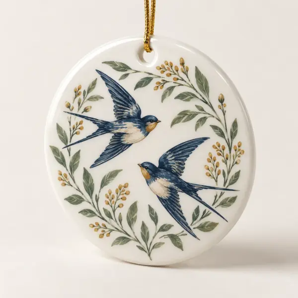 Homeward Birds Ceramic Keepsake Ornament — main product view