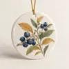 Winter Sprig Ceramic Keepsake Ornament — main product view