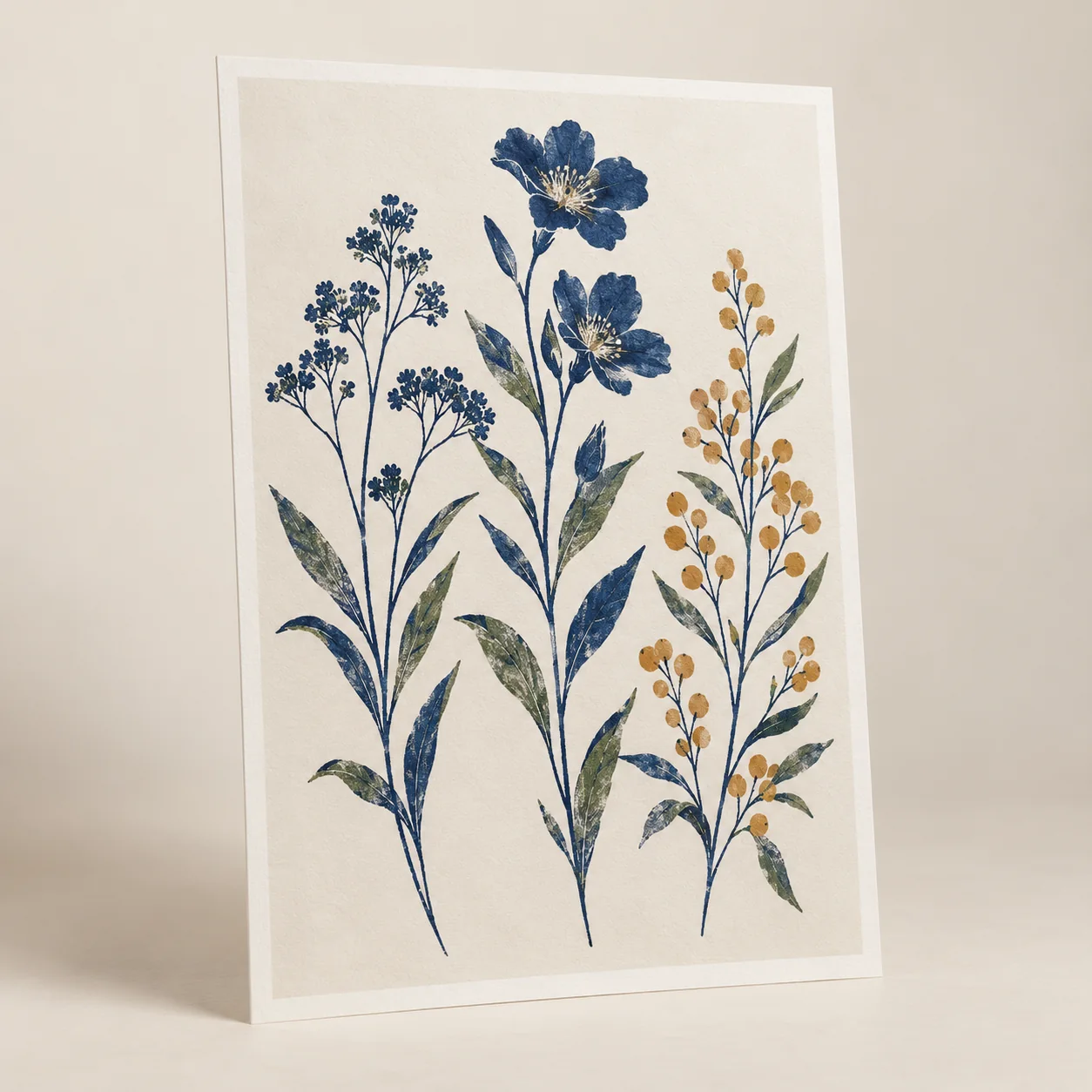 Botanical Lines Matte Art Poster — main product view