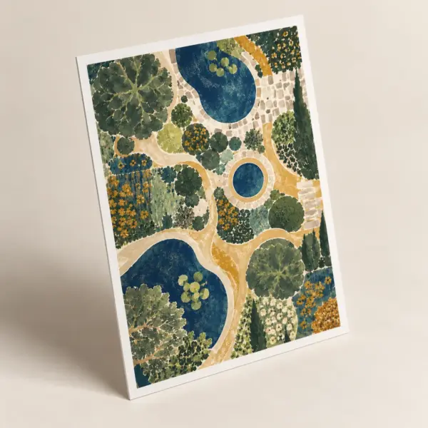 Meadow Map Matte Art Poster — alternate detail view