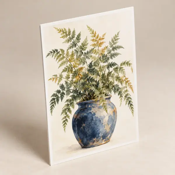 Blue Pot Study Matte Art Poster — alternate detail view