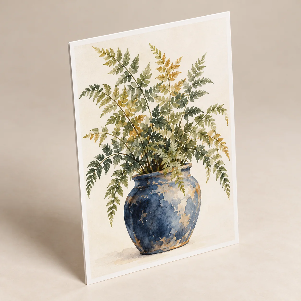Blue Pot Study Matte Art Poster — alternate detail view