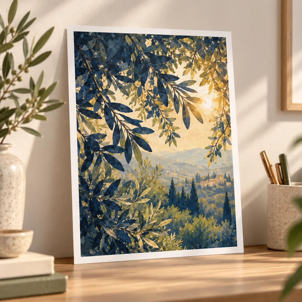Sun Through Leaves Matte Art Poster — lifestyle view