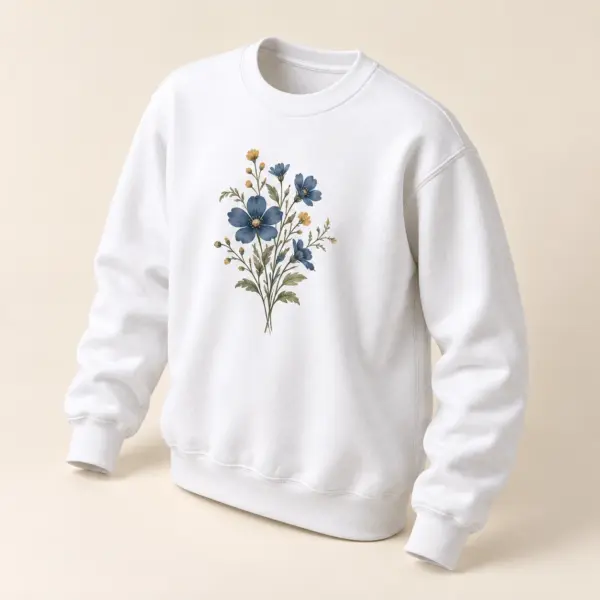 Wildflower Pocket Printed Crewneck Sweatshirt — alternate detail view