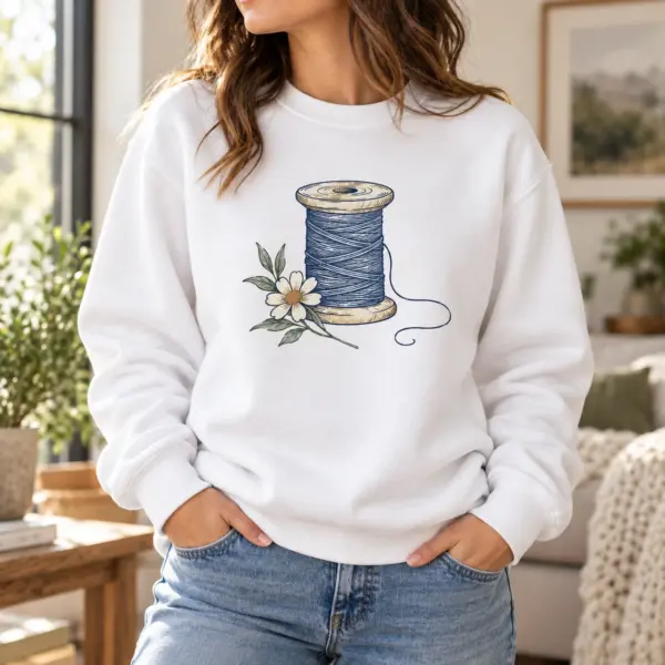 Thread and Bloom Printed Crewneck Sweatshirt — lifestyle view