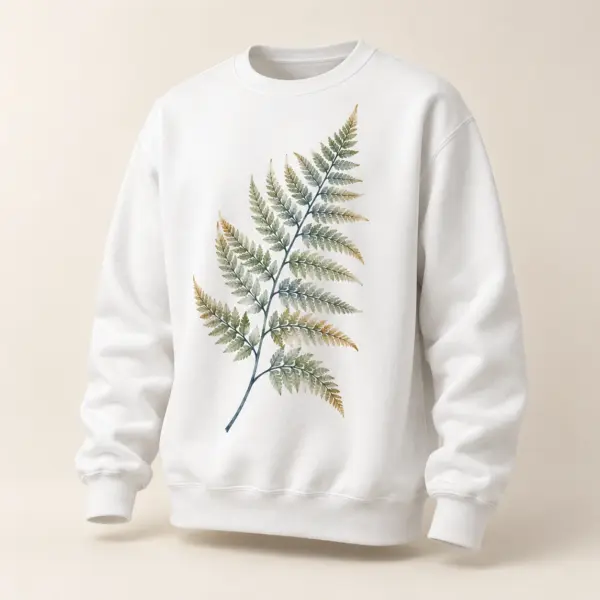 Gentle Fern Printed Crewneck Sweatshirt — main product view