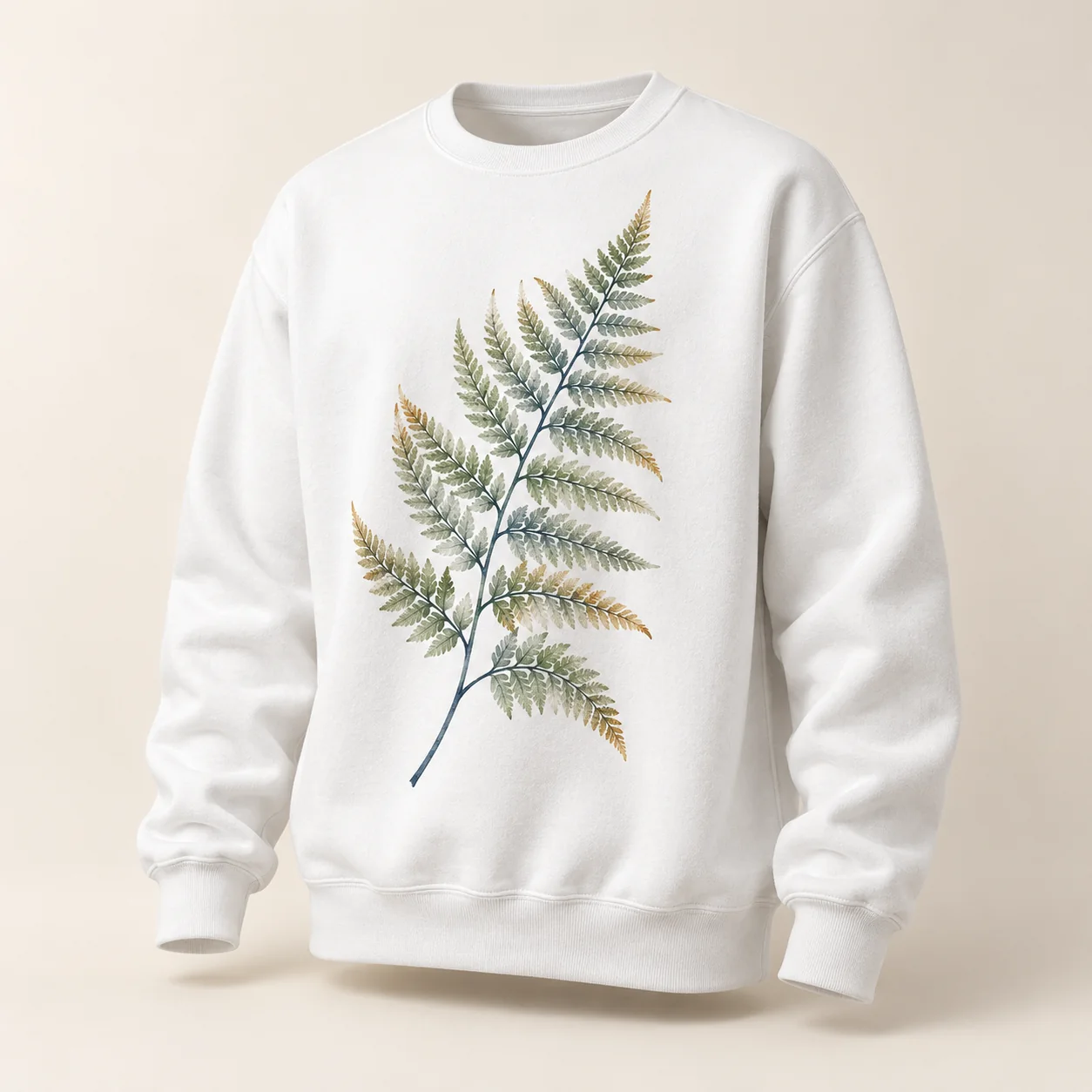 Gentle Fern Printed Crewneck Sweatshirt — main product view
